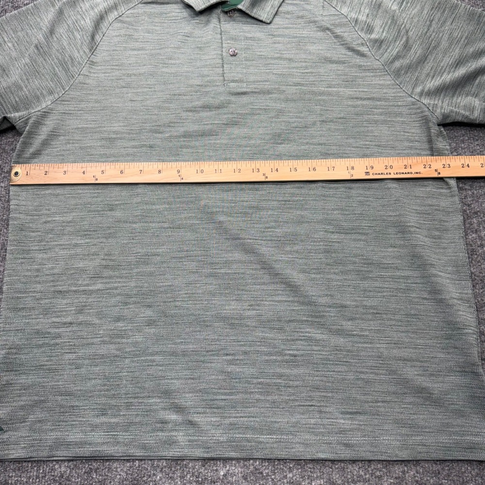 UNTUCKit Hannifer Polo Shirt Mens XL Dark Green Space Dye Performance 41486 - Picture 2 of 8